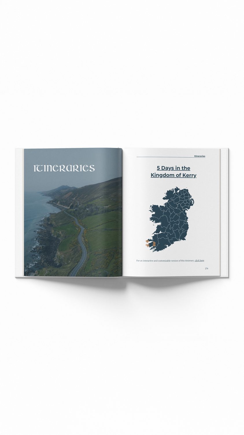 Itineraries section of Your Ireland Guide