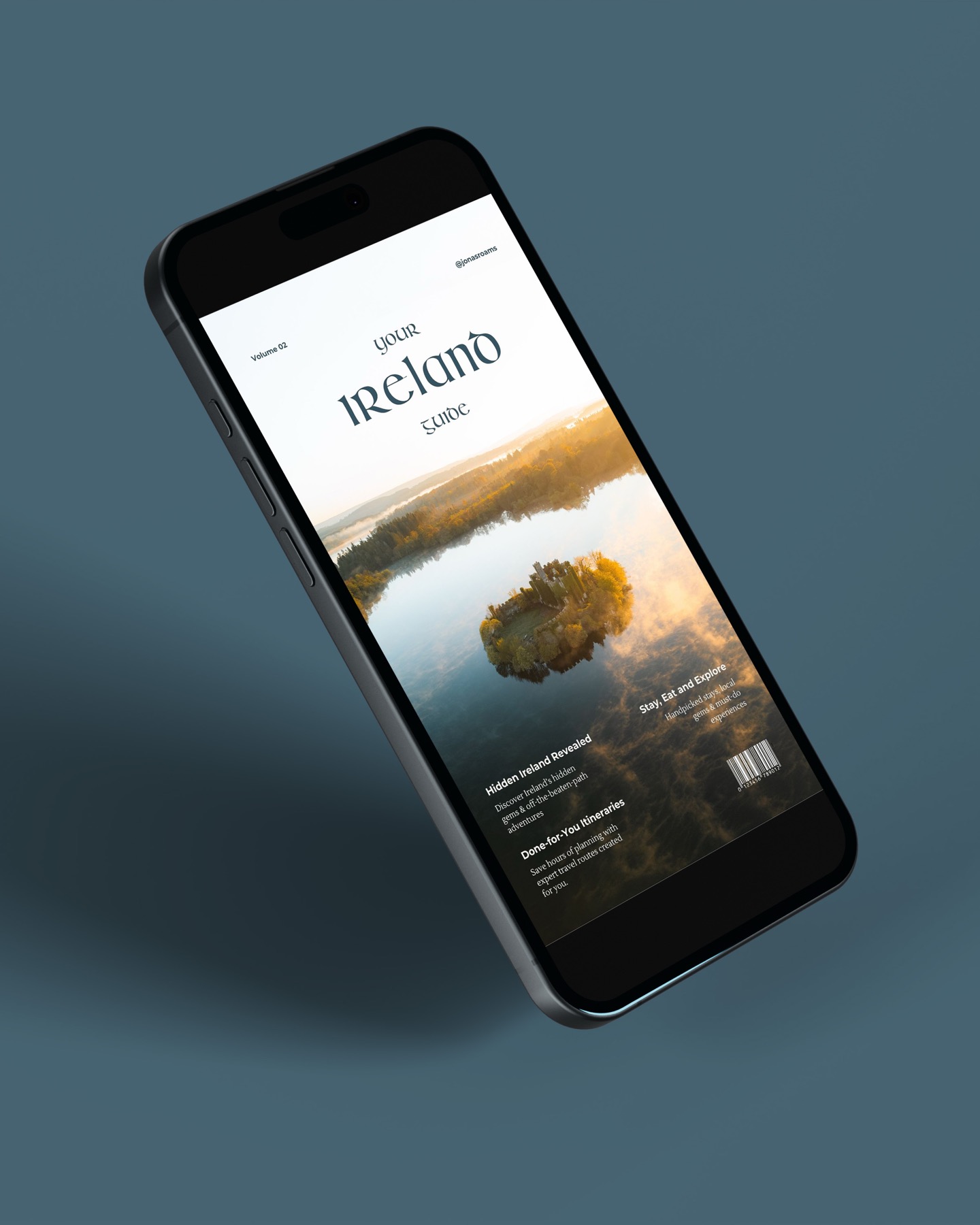 Your Ireland Guide open on a phone