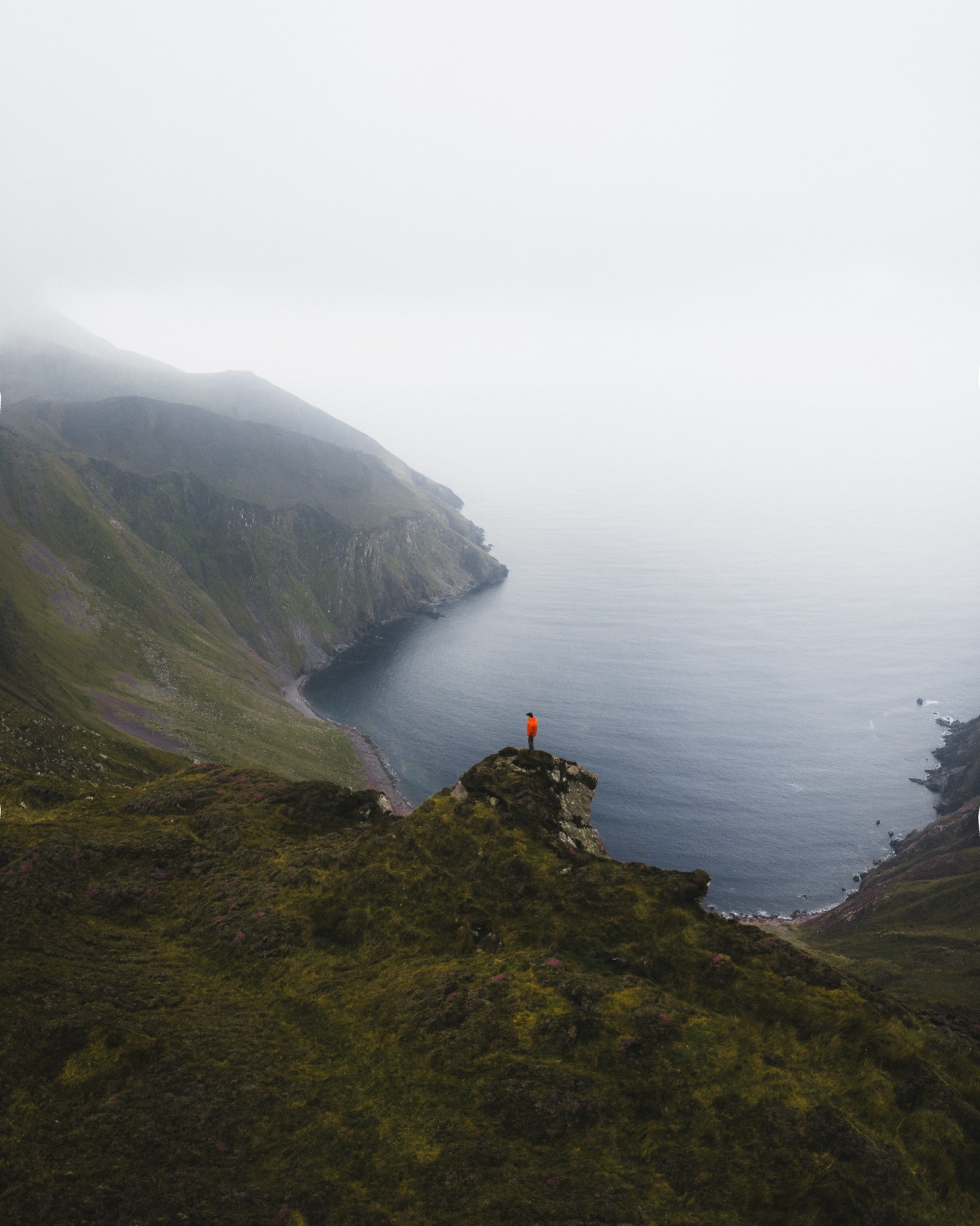 The remote cove at Sauce Creek hemmed in by high cliffs, Dingle Peninsula